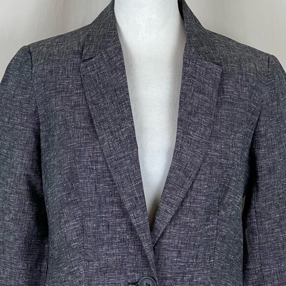 Tribal Navy Linen Blend Career Academia Prep Jacket Blazer NWOT Size 6 - Picture 2 of 12